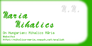 maria mihalics business card